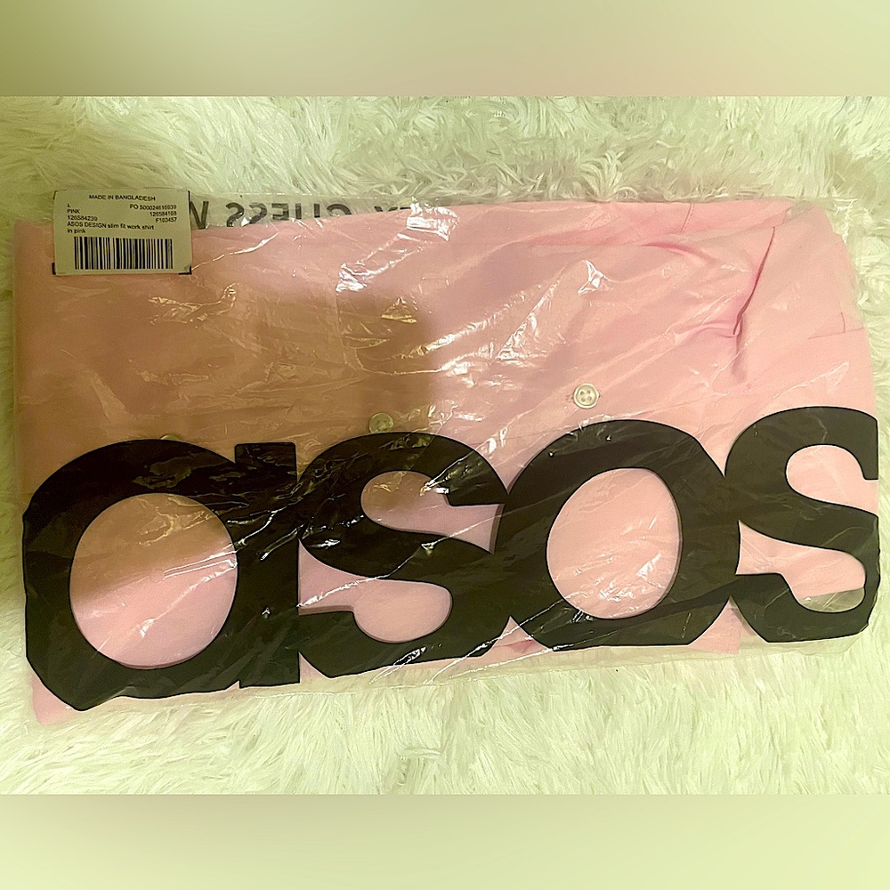 ASOS Pink Button Down Short Sleeve Shirt